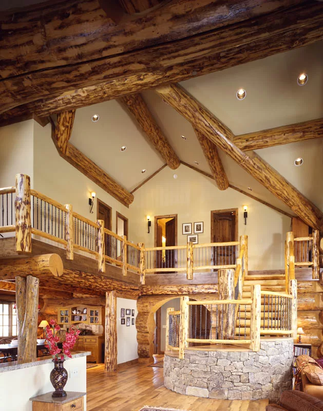 Log Home on Red Feather Ranch — photograph 1